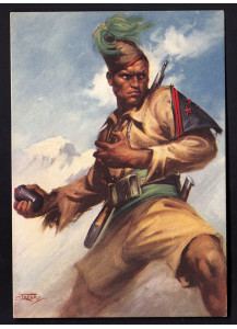 Cartolina coloniale II battaglione Arabo Somalo Ascaro
